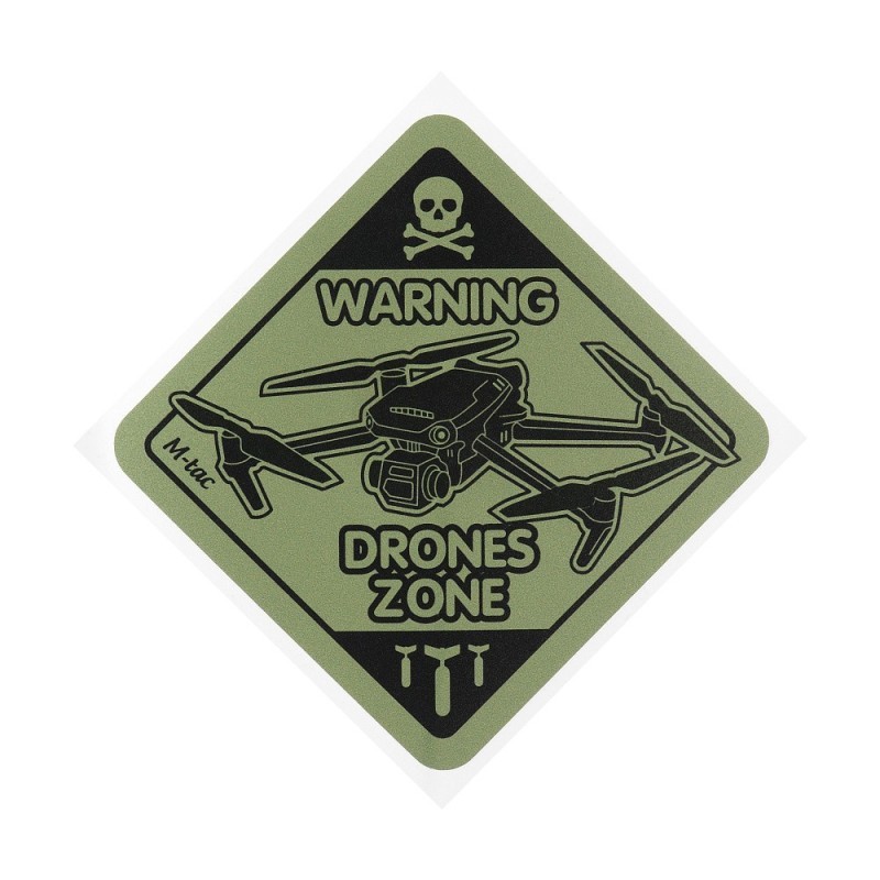 Samolepka M-Tac Drone Zone 12x12 cm - olivová-čierna Samolepka M-Tac Drone Zone 12x12 cm - olivová-čierna