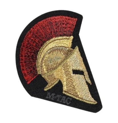 Nášivka M-Tac Spartan Helmet Emb - čierna-farebná