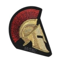 Nášivka M-Tac Spartan Helmet Emb - čierna-farebná