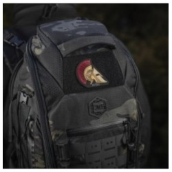 Nášivka M-Tac Spartan Helmet Emb - čierna-farebná