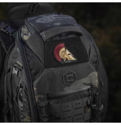 Nášivka M-Tac Spartan Helmet Emb - čierna-farebná