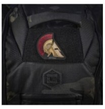 Nášivka M-Tac Spartan Helmet Emb - čierna-farebná