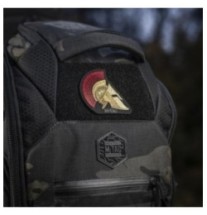 Nášivka M-Tac Spartan Helmet Emb - čierna-farebná