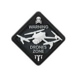 Nášivka M-Tac Drone Zone 3D - čierna-biela