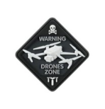 Nášivka M-Tac Drone Zone 3D - čierna-biela