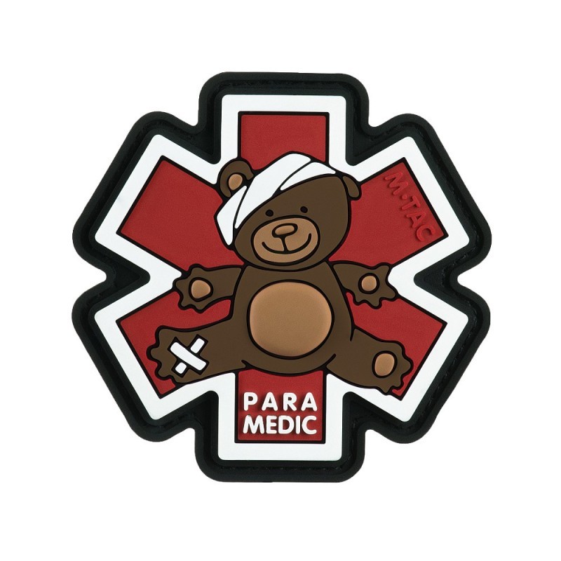 Nášivka M-Tac Paramedic Ursus - červená-hnedá Nášivka M-Tac Paramedic Ursus - červená-hnedá