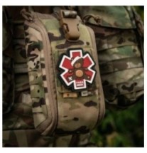 Nášivka M-Tac Paramedic Ursus - červená-hnedá