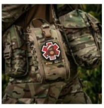 Nášivka M-Tac Paramedic Ursus - červená-hnedá