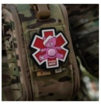 Nášivka M-Tac Paramedic Ursus - červená-ružová