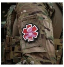 Nášivka M-Tac Paramedic Ursus - červená-ružová