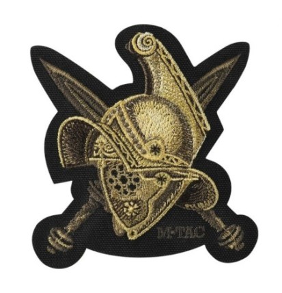 Nášivka M-Tac Gladiator Helmet - čierna-zlatá