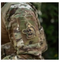 Nášivka M-Tac Sorry Skull - multicam-coyote