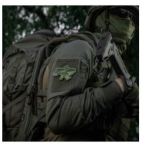 Nášivka M-Tac vlajka Ukrajina Kozacka - olivová