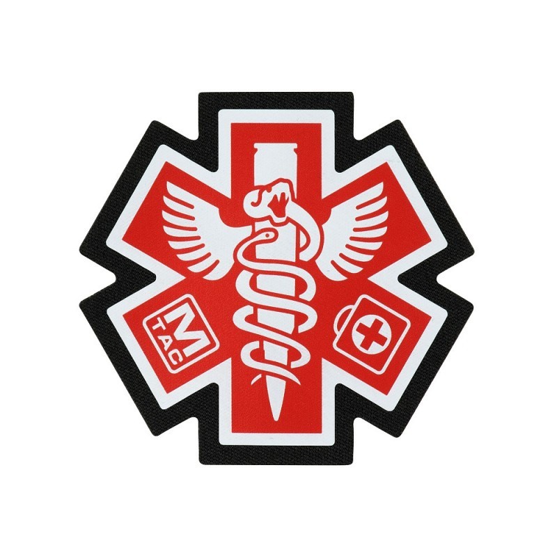 Nášivka M-Tac Paramedic 3D - červená-biela Nášivka M-Tac Paramedic 3D - červená-biela