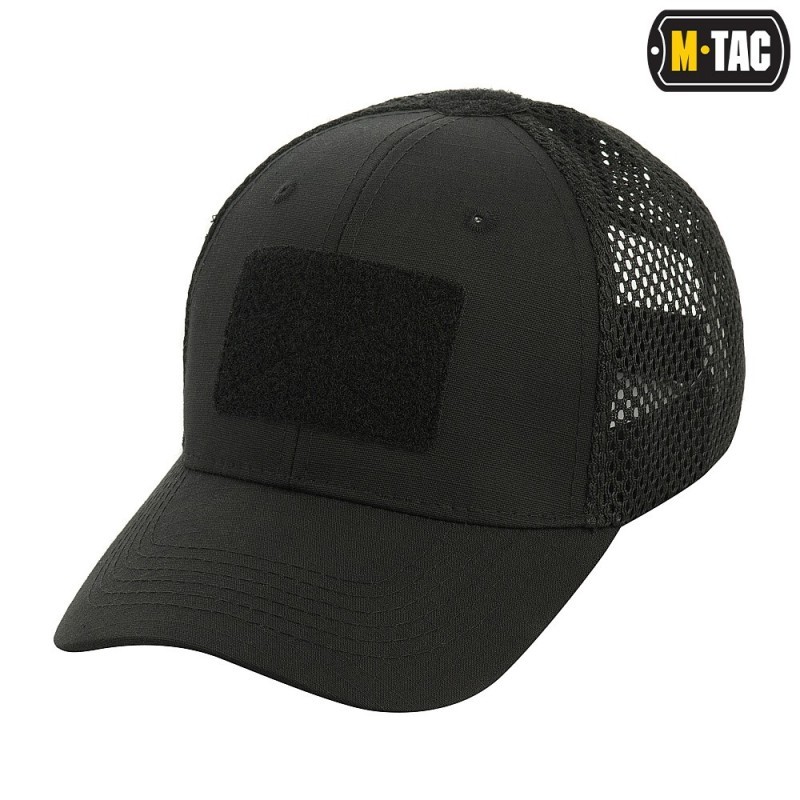 Šiltovka M-Tac Mesh Flex Ripstop Baseball Velcro - čierna, S/M