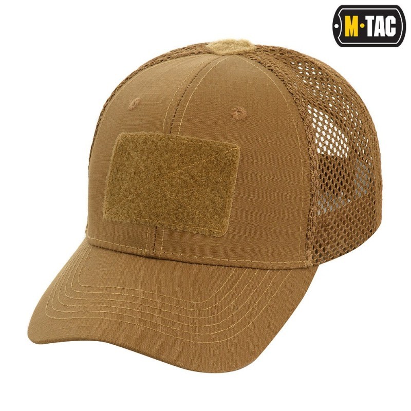 Šiltovka M-Tac Mesh Flex Ripstop Baseball Velcro - coyote, S/M