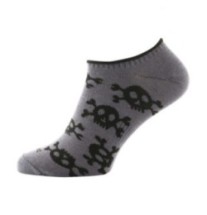 Ľahké letné ponožky M-Tac Pirate Skull Lower - sivé, 43-46