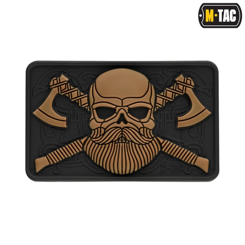 Nášivka M-Tac Bearded Skull 3D - coyote