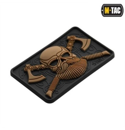 Nášivka M-Tac Bearded Skull 3D - coyote
