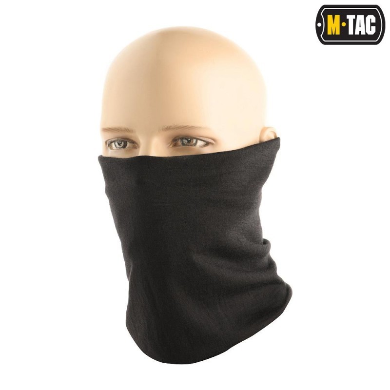 Nákrčník vlnený M-Tac Merino Wool - čierny