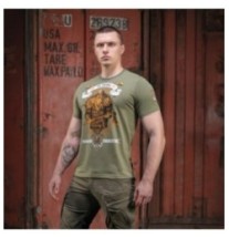 Tričko s potlačou M-Tac Viking - olivové, 3XL