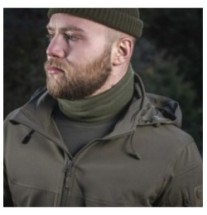 Nákrčník M-Tac Scarf Polartec - tmavo olivový, S/M