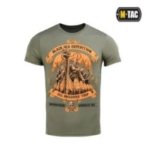 Tričko s potlačou M-Tac Black Sea Expedition - olivové, XXL