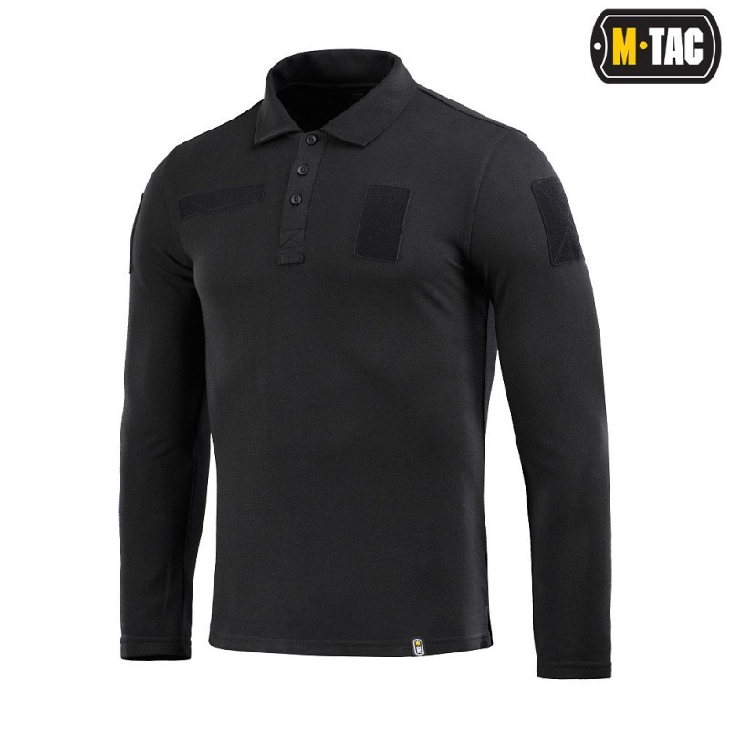 Taktická polokošeľa M-Tac Long Polo 65/35 - čierna, S Taktická polokošeľa M-Tac Long Polo 65/35 - čierna, S