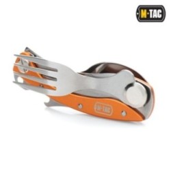 Jedálenská sada M-Tac Folding Cutlery Set - strieborná-oranžová