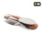 Jedálenská sada M-Tac Folding Cutlery Set - strieborná-oranžová Jedálenská sada M-Tac Folding Cutlery Set - strieborná-oranžová