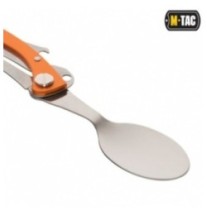 Jedálenská sada M-Tac Folding Cutlery Set - strieborná-oranžová