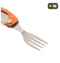 Jedálenská sada M-Tac Folding Cutlery Set - strieborná-oranžová