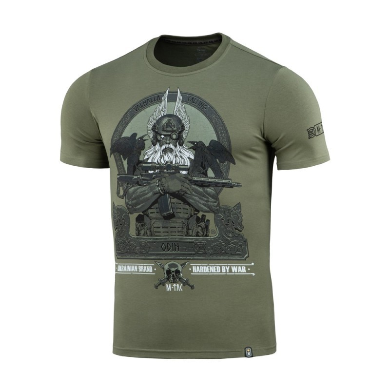 Tričko s potlačou M-Tac Odin - olivové, 3XL