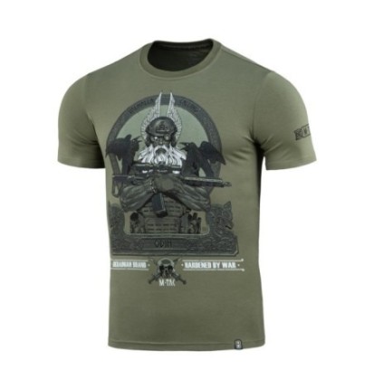 Tričko s potlačou M-Tac Odin - olivové, 3XL