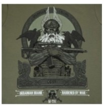 Tričko s potlačou M-Tac Odin - olivové, 3XL