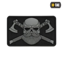Nášivka M-Tac Bearded Skull 3D - sivá