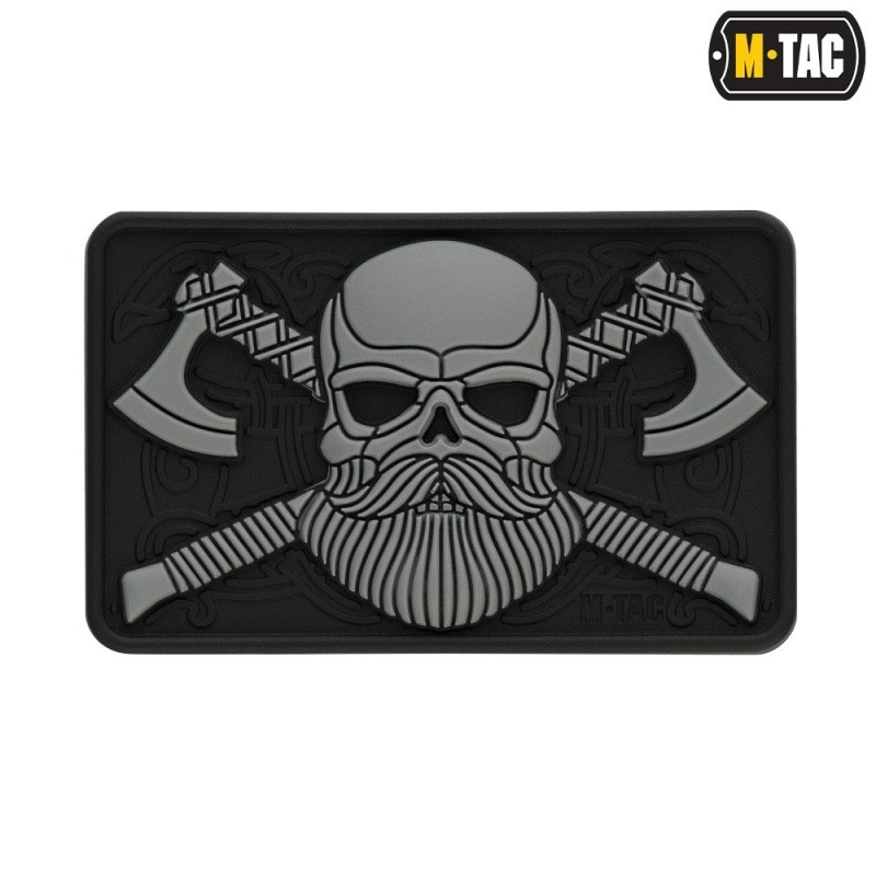 Nášivka M-Tac Bearded Skull 3D - sivá Nášivka M-Tac Bearded Skull 3D - sivá
