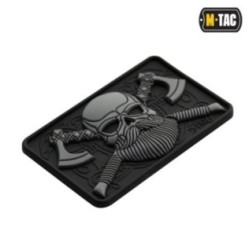 Nášivka M-Tac Bearded Skull 3D - sivá
