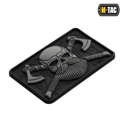 Nášivka M-Tac Bearded Skull 3D - sivá