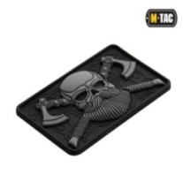 Nášivka M-Tac Bearded Skull 3D - sivá