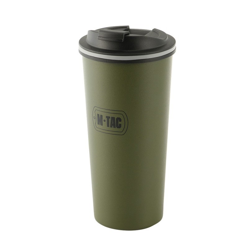 Mobilný termohrnček M-Tac Thermo Mug 450 ml - olivový-čierny Mobilný termohrnček M-Tac Thermo Mug 450 ml - olivový-čierny