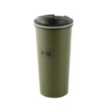 Mobilný termohrnček M-Tac Thermo Mug 450 ml - olivový-čierny
