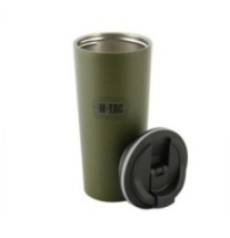 Mobilný termohrnček M-Tac Thermo Mug 450 ml - olivový-čierny