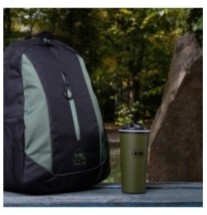 Mobilný termohrnček M-Tac Thermo Mug 450 ml - olivový-čierny