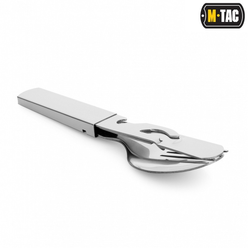 Príbor skladací M-Tac Cutlery Set L - strieborný Príbor skladací M-Tac Cutlery Set L - strieborný