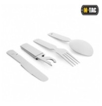 Príbor skladací M-Tac Cutlery Set L - strieborný