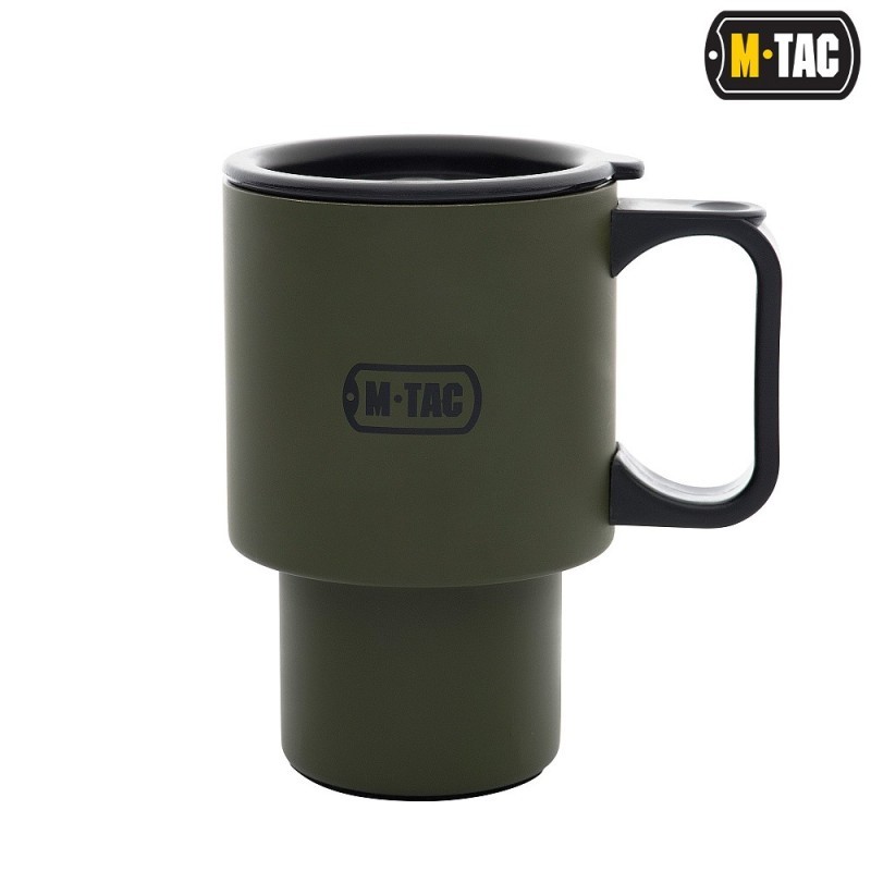 Termohrnček M-Tac Insulated Mug Lid 450 ml - olivová