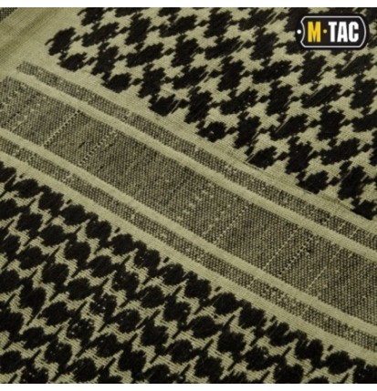 Šatka M-Tac Shemagh Dense - čierna-svetlo olivová