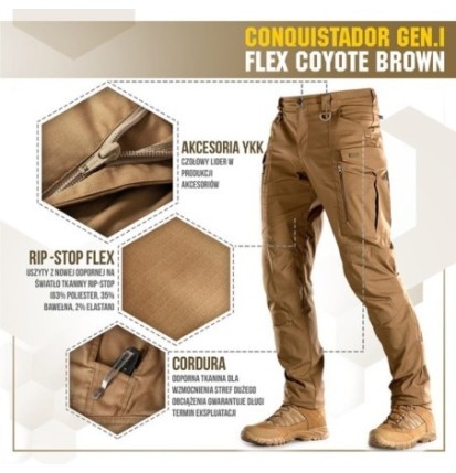 Nohavice M-Tac Conquistador - coyote, 32/34