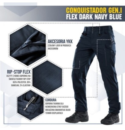 Nohavice M-Tac Conquistador - navy, 32/34